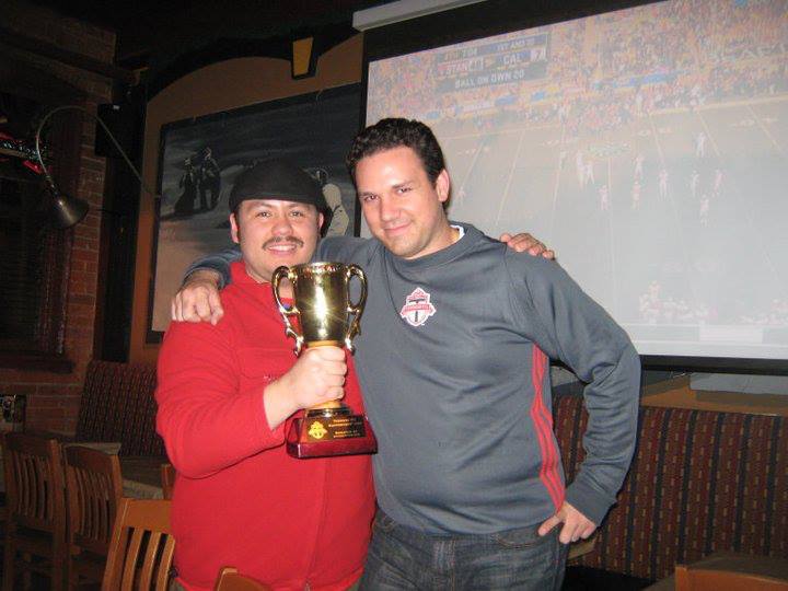 <strong>After Party</strong><br>After Party - Juan and Chris at Shoeless Joes Celebrating with the Cup